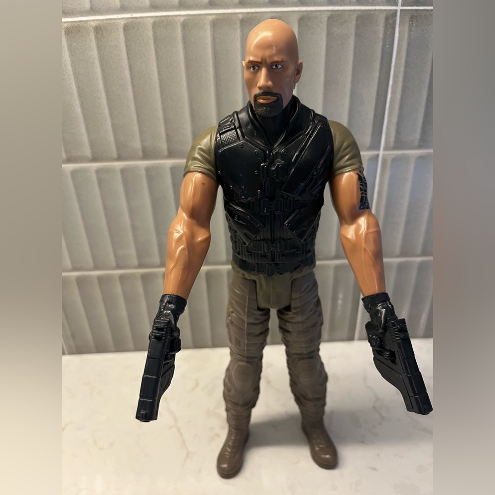 Dwayne Johnson 2012 GI Joe Retaliation Roadblock